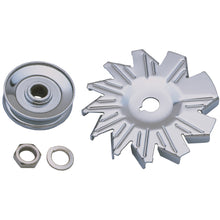 Load image into Gallery viewer, Alternator-FanPulley-Kit;-Single-Groove;-Gm-And-Ford-(Pass.-Cars-Only)-Chrome