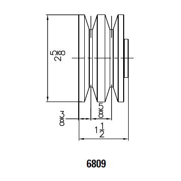Alternator-Pulley---Chrome---Double-Groove