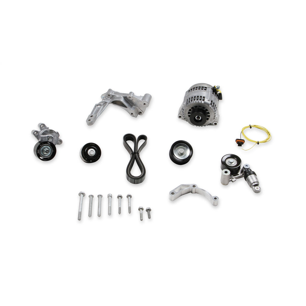 Alternator-Relocation-Kit-(150-Amp-Alternator-WBracket-Kit)---Natural-Finish---Lt4-Wet-Sump