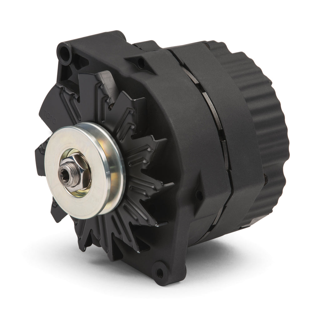 Alternator;-120-Amp;-Gm-1-Wire-Style;-V-Belt-Pulley;-Black-Crinkle;-100-New