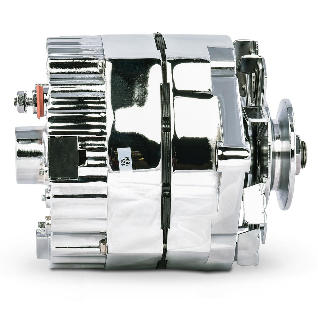 Alternator;-Gm-73-86-With-Internal-Regulator;-Machined-Pulley;-Chrome;-100-New