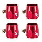 Mishimoto MMHXF-12-4-RD -12AN Hex Hose Finisher Clamp Set, Red