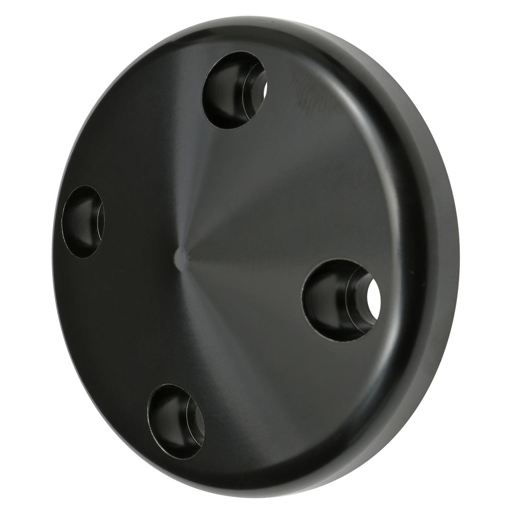 Aluminum-69-85-Sb-Chevy-Water-Pump-Nose-Pulley;-Long-Water-Pump--Black-Finish