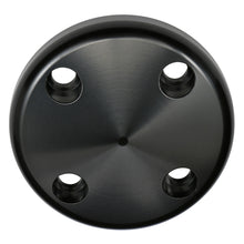 Load image into Gallery viewer, Aluminum-69-85-Sb-Chevy-Water-Pump-Nose-Pulley;-Long-Water-Pump--Black-Finish
