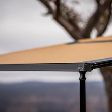 Load image into Gallery viewer, Aluminum-Awning,-Black-Frame,-8.2Ft-X-8.2Ft,-Installed-With-Led-Light-Strip