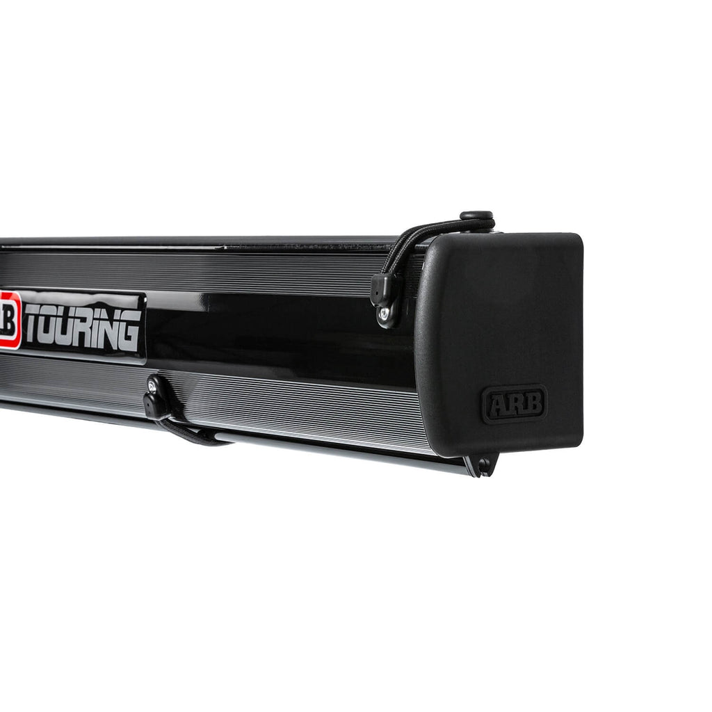 Aluminum-Awning,-Black-Frame,-8.2Ft-X-8.2Ft,-Installed-With-Led-Light-Strip
