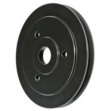 Load image into Gallery viewer, Aluminum-Bb-Chevy-Crankshaft-Pulley;-1-Groove;-Short-Water-Pump--Black-Finish