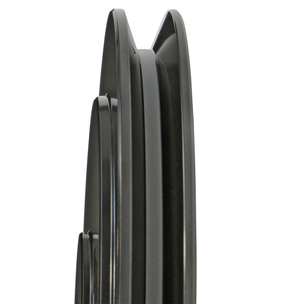 Aluminum-Bb-Chevy-Crankshaft-Pulley;-1-Groove;-Short-Water-Pump--Black-Finish