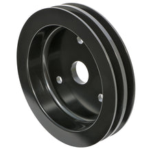Load image into Gallery viewer, Aluminum-Bb-Chevy-Crankshaft-Pulley;-2-Groove;-Short-Water-Pump--Black-Finish