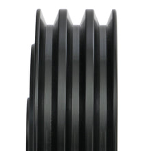 Load image into Gallery viewer, Aluminum-Bb-Chevy-Crankshaft-Pulley;-3-Groove;-Short-Water-Pump--Black-Finish