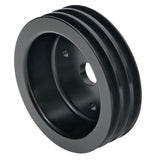 Trans-Dapt 7138 ALUMINUM BB CHEVY CRANKSHAFT PULLEY; 3 GROOVE; SHORT WATER PUMP- BLACK FINISH