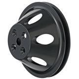 Trans-Dapt 7134 ALUMINUM BB CHEVY WATER PUMP PULLEY; 1 GROOVE; SHORT WATER PUMP- BLACK FINISH