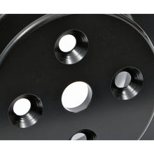 Load image into Gallery viewer, Aluminum-Bb-Chevy-Water-Pump-Pulley;-2-Groove;-Long-Water-Pump--Black-Finish