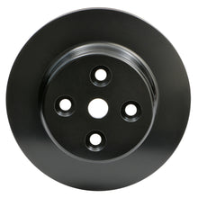 Load image into Gallery viewer, Aluminum-Bb-Chevy-Water-Pump-Pulley;-2-Groove;-Long-Water-Pump--Black-Finish