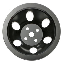 Load image into Gallery viewer, Aluminum-Bb-Chevy-Water-Pump-Pulley;-2-Groove;-Short-Water-Pump--Black-Finish