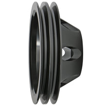 Load image into Gallery viewer, Aluminum-Bb-Chevy-Water-Pump-Pulley;-2-Groove;-Short-Water-Pump--Black-Finish
