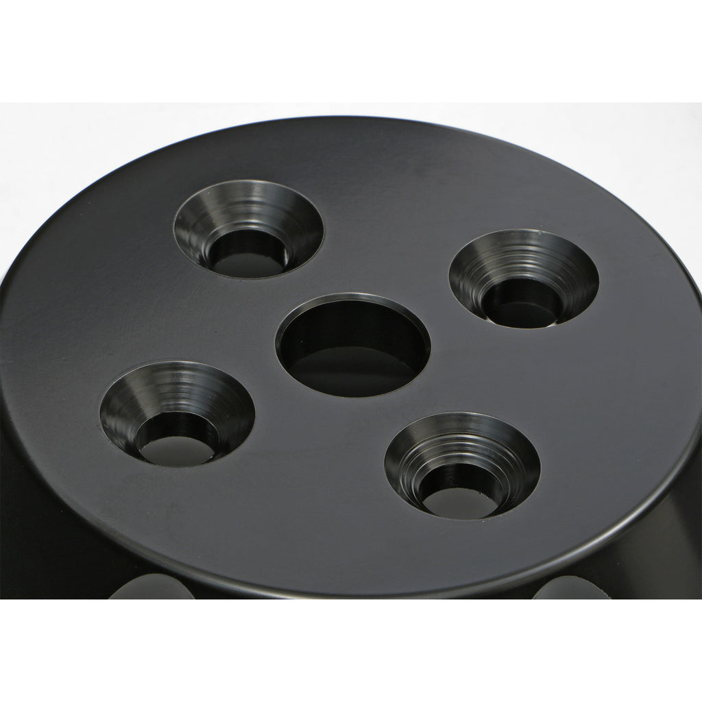 Aluminum-Bb-Chevy-Water-Pump-Pulley;-2-Groove;-Short-Water-Pump--Black-Finish