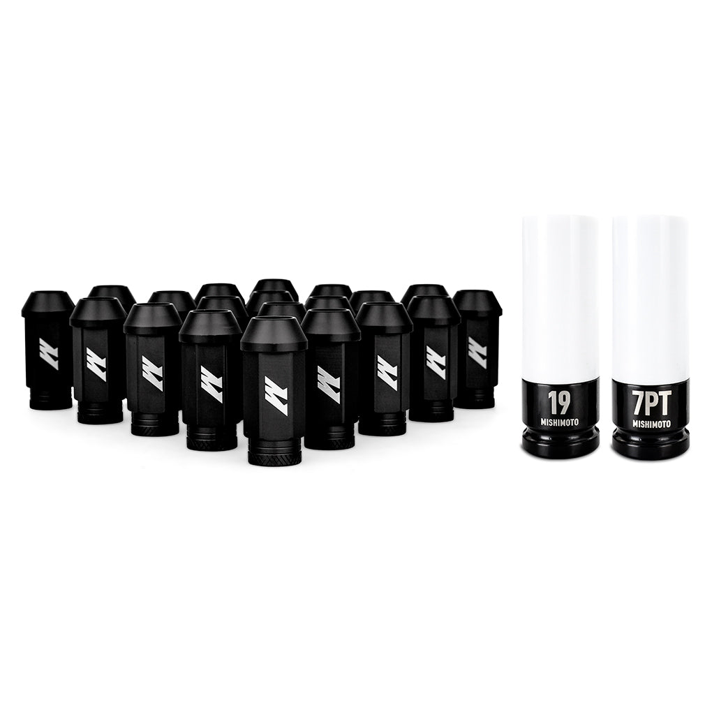 Aluminum-Locking-Lug-Nuts-12-X-20,-23Pc-Set,-Black