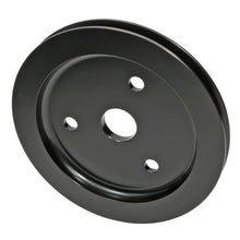 Load image into Gallery viewer, Aluminum-Sb-Chevy-Crankshaft-Pulley;-1-Groove;-Short-Water-Pump--Black-Finish