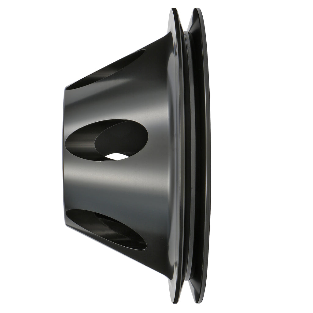 Aluminum-Sb-Chevy-Water-Pump-Pulley;-1-Groove;-Short-Water-Pump--Black-Finish