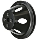 Trans-Dapt 7140 ALUMINUM SB CHEVY WATER PUMP PULLEY; 1 GROOVE; SHORT WATER PUMP- BLACK FINISH