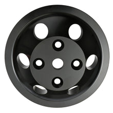 Load image into Gallery viewer, Aluminum-Sb-Chevy-Water-Pump-Pulley;-2-Groove;-Long-Water-Pump--Black-Finish
