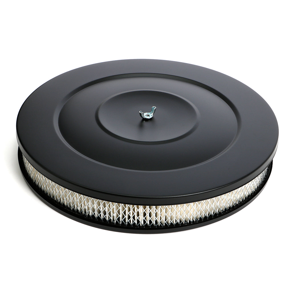 Asphalt-Black-Powder-Coated-14-In.-Recess-Base-Air-Cleaner