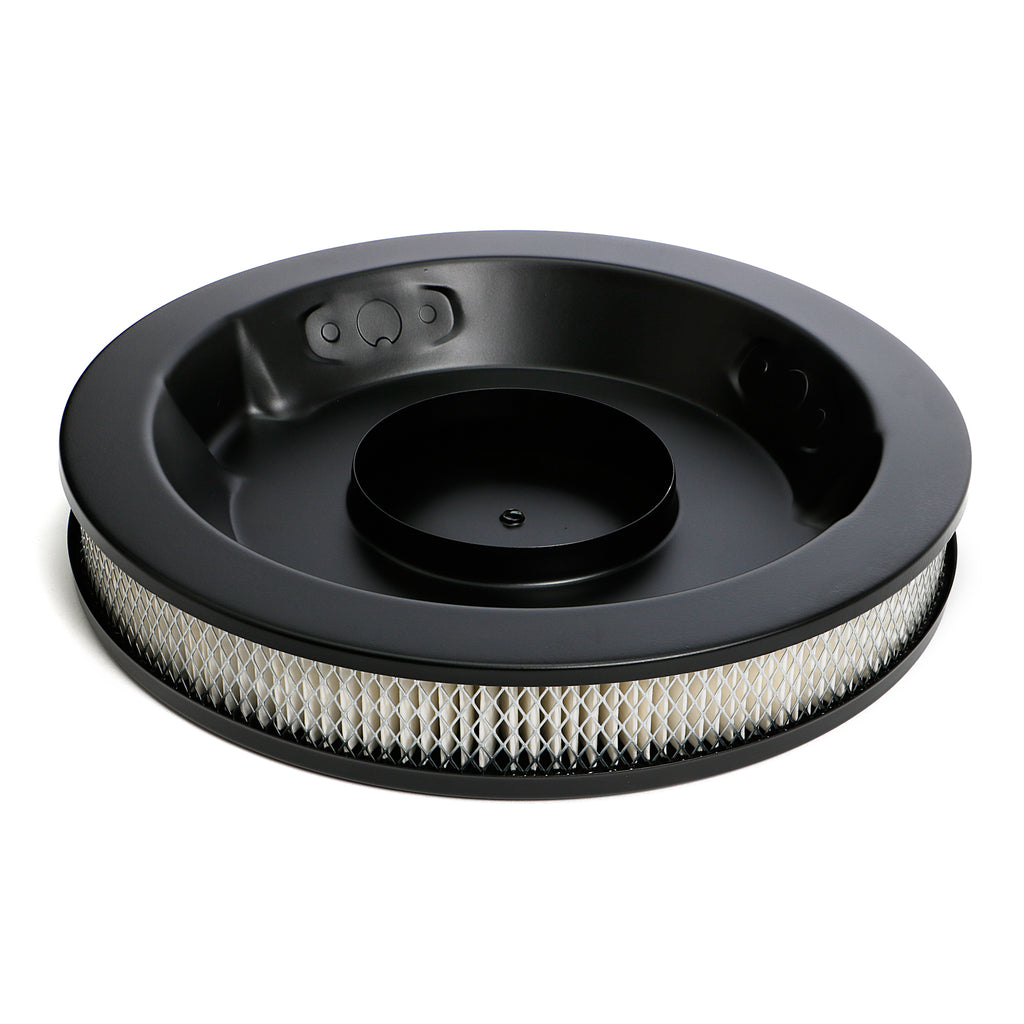 Asphalt-Black-Powder-Coated-14-In.-Recess-Base-Air-Cleaner