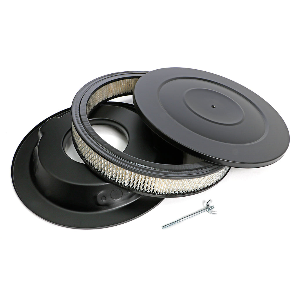 Asphalt-Black-Powder-Coated-14-In.-Recess-Base-Air-Cleaner