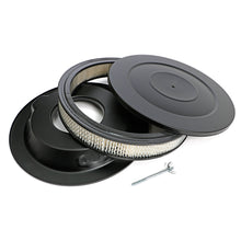 Load image into Gallery viewer, Asphalt-Black-Powder-Coated-14-In.-Recess-Base-Air-Cleaner