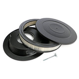Trans-Dapt 8660 ASPHALT BLACK POWDER COATED 14 in. RECESS BASE AIR CLEANER