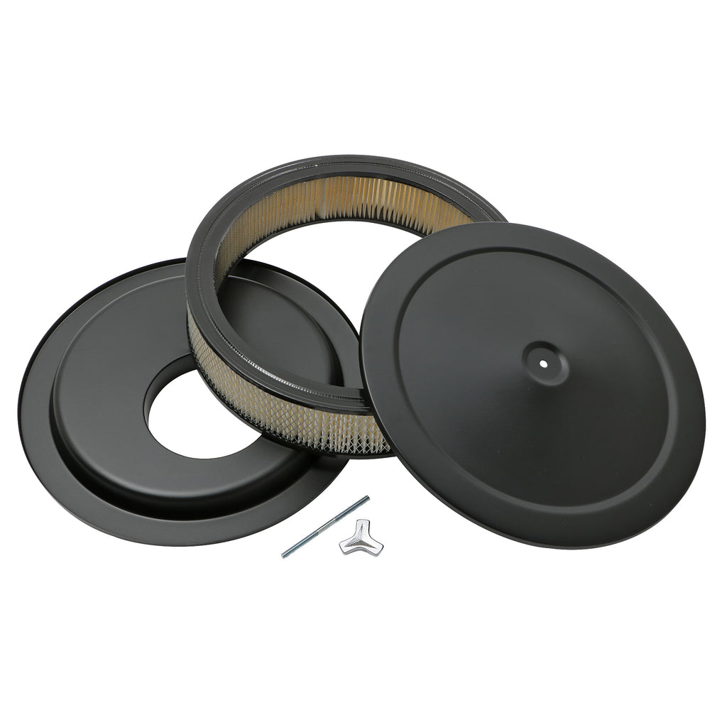 Asphalt-Black-Powder-Coated-Air-Cleaner-14-X-3-Offset-Base