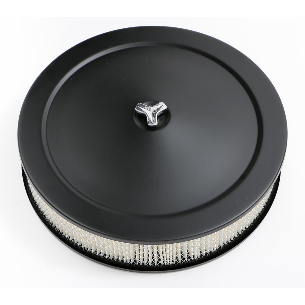 Asphalt-Black-Powder-Coated-Air-Cleaner-14-X-3-Offset-Base