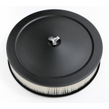 Load image into Gallery viewer, Asphalt-Black-Powder-Coated-Air-Cleaner-14-X-3-Offset-Base
