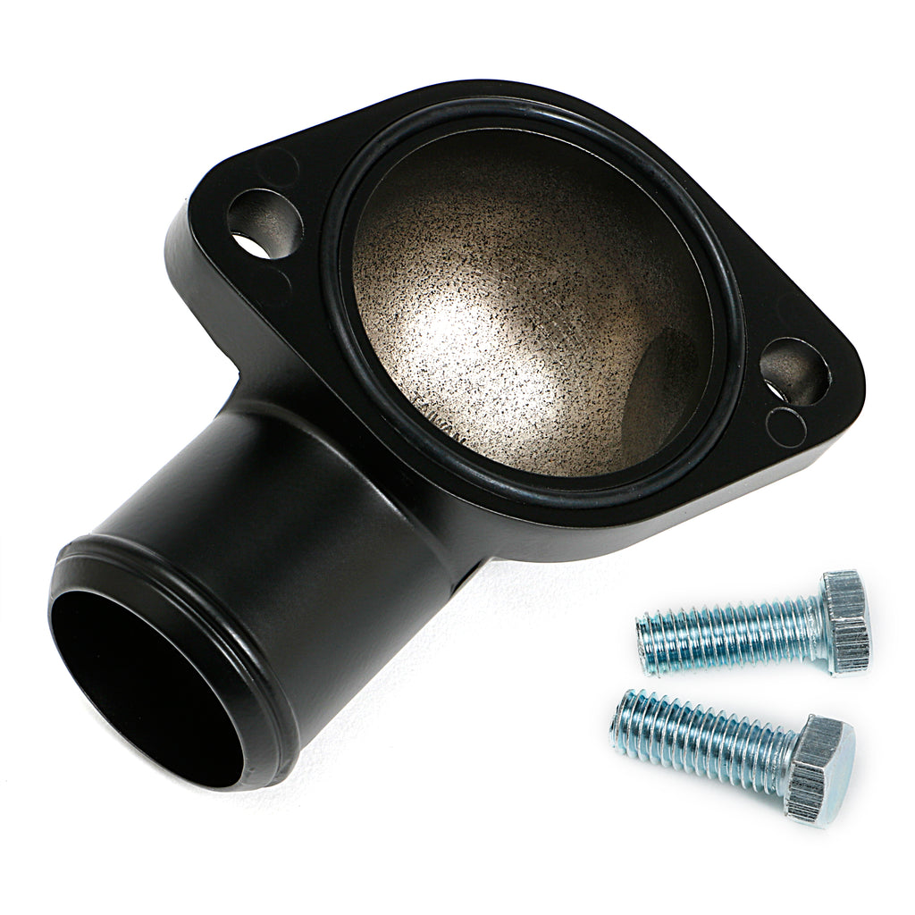 Asphalt-Black-Powder-Coated-Water-Neck;-64-79-Pontiac-V8-(Not-389)