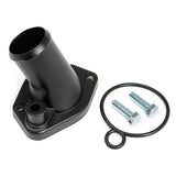 Trans-Dapt 8582 ASPHALT BLACK POWDER-COATED WATER NECK; SB FORD 260-351W (45 DEGREE)