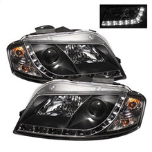 Load image into Gallery viewer, Audi-A3-06-08-Projector-Headlights-Halogen-Model-Only---Drl-Black-Pro-Yd-Aa306-Drl-Bk