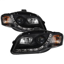 Load image into Gallery viewer, Audi-A4-06-08-Projector-Headlights-Halogen-Model-Only---Drl-Black-Pro-Yd-Aa405-Drl-Bk