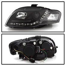 Load image into Gallery viewer, Audi-A4-06-08-Projector-Headlights-Halogen-Model-Only---Drl-Black-Pro-Yd-Aa405-Drl-Bk