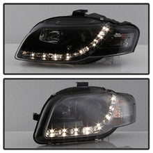 Load image into Gallery viewer, Audi-A4-06-08-Projector-Headlights-Halogen-Model-Only---Drl-Black-Pro-Yd-Aa405-Drl-Bk