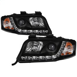 Audi-A6-02-04-Projector-Headlights-Halogen-Model-Only---Drl-Black-Pro-Yd-Ada601-Drl-Bk