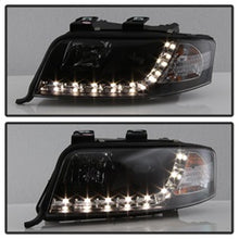 Load image into Gallery viewer, Audi-A6-02-04-Projector-Headlights-Halogen-Model-Only---Drl-Black-Pro-Yd-Ada601-Drl-Bk