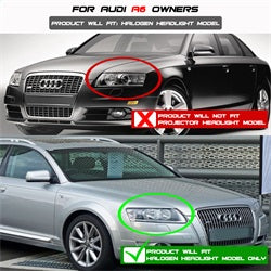 Audi-A6-05-07-Projector-Headlights-Halogen-Model-Only---Drl-Black-Pro-Yd-Ada605-Drl-Bk