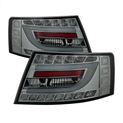 Audi-A6-05-08-4Dr-Sedan-Only-Light-Bar-Led-Tail-Lights-Smke-Alt-Yd-Aa605v2-Lbled-Sm