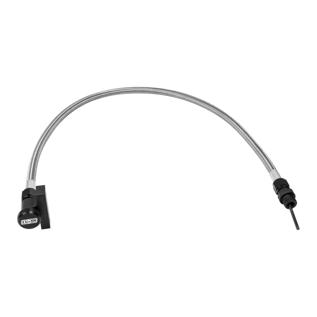 Auto-Trans-Dipstick-Ford-Aode4R70e4r75e6r8010r80-Braided-Stainless-Steel-Tube-Firewall-Mount
