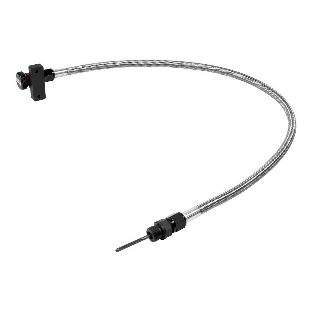 Auto-Trans-Dipstick-Ford-Aode4R70e4r75e6r8010r80-Braided-Stainless-Steel-Tube-Firewall-Mount