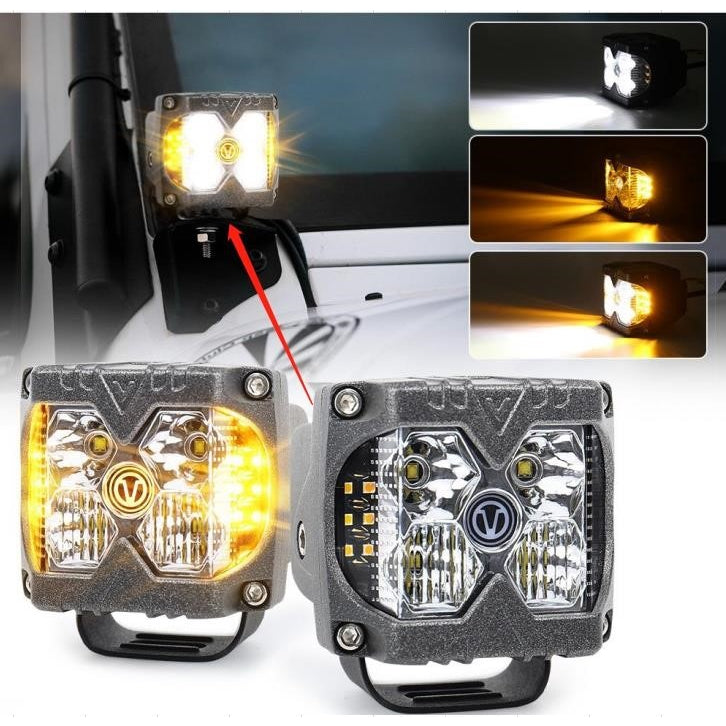 Aux-Cube-Lightamber-Side-Strobe-Profession-Grade-Amber-Fog-Cutting-Lens