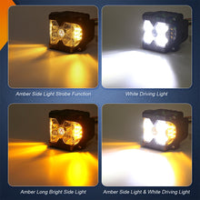 Load image into Gallery viewer, Aux-Cube-Lightamber-Side-Strobe-Profession-Grade-Amber-Fog-Cutting-Lens