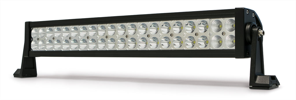 DV8 Offroad B20CE120W3W 20 in. Dual Row LED Light Bar; Chrome Face