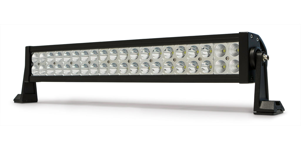 DV8 Offroad B20CE120W3W 20 in. Dual Row LED Light Bar; Chrome Face
